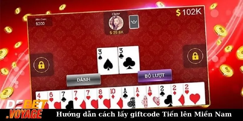 Hướng dẫn cách lấy giftcode Tiến lên miền Nam